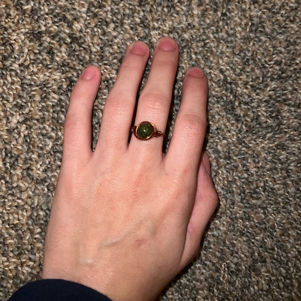 Handmade wire ring, size 8